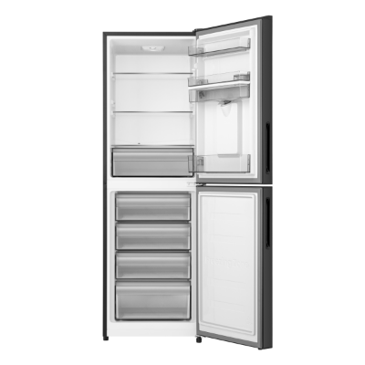 Picture of Hisense 270 Lliter Bottom Mount  Inverter Glass Door with Dispenser Refrigerator Mirror Black (RB1G266NM)