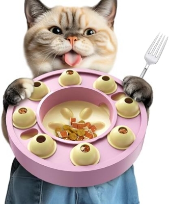Picture of Cat Interactive Puzzle Bowl Fun Toy for Indoor Cats Mental Stimulation