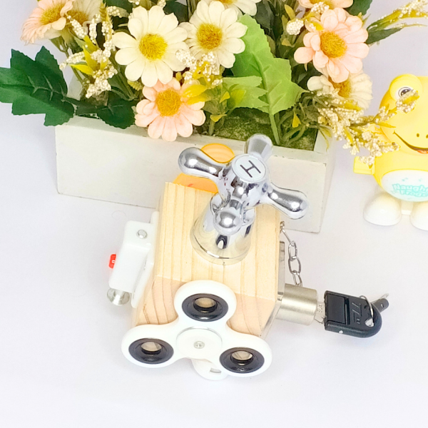 Wooden Sensory Busy Activity Cube for 1 to 3 Years Old Babies Baby World Bangladeshonline shop bangladeshothoba.com
