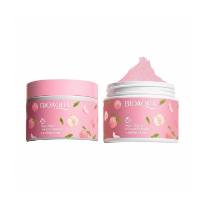Picture of BIOAQUA Body Neck Legs Back Peach Extract Fruit Acid Exfoliation Cream Scrub 140G