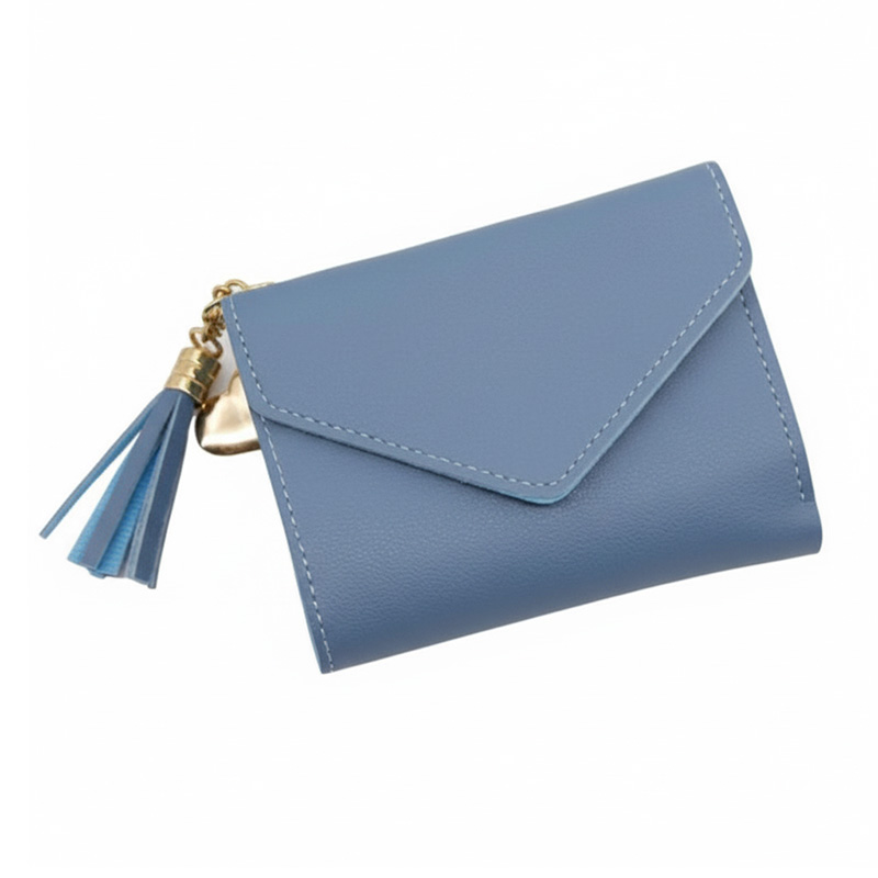 Picture of Ladies clutch purse Wallet Leather Tassel Women Wallet Small Cute Wallet PU Trifold Card Holder Short Purse For Woman