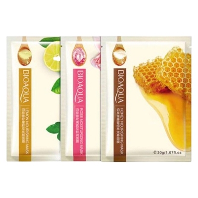Picture of BIOAQUA Rose Honey & Lemon extracted plant fruit natural facial sheet mask- 30g