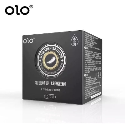 Picture of OLO Condom Ultra Thin Zero Feelings Condoms Black 10pcs