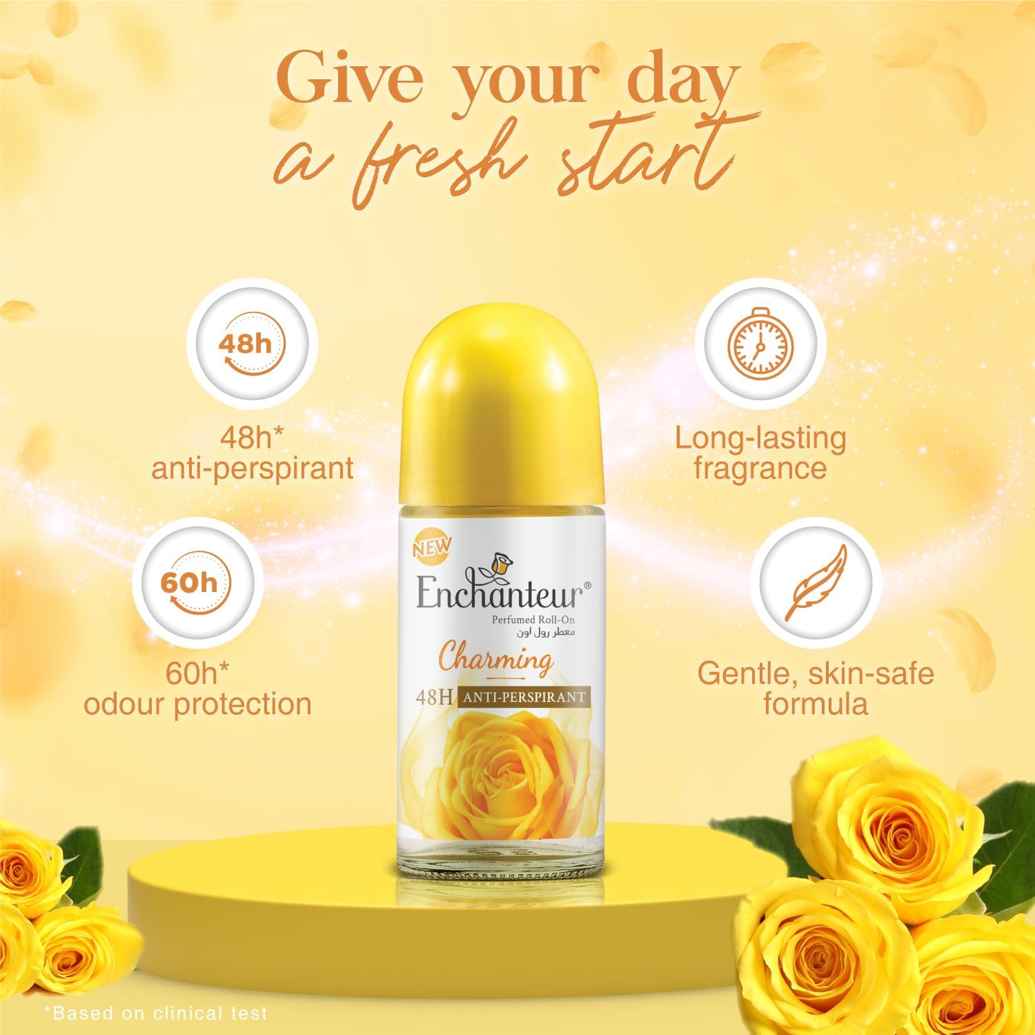 Picture of Enchanteur Charming Anti-Perspirant Deodorant Roll-On For Women 50ml | 48-Hours Long Odour Protection| Soothing Floral French Fragrance| Quick Drying & Non-Sticky