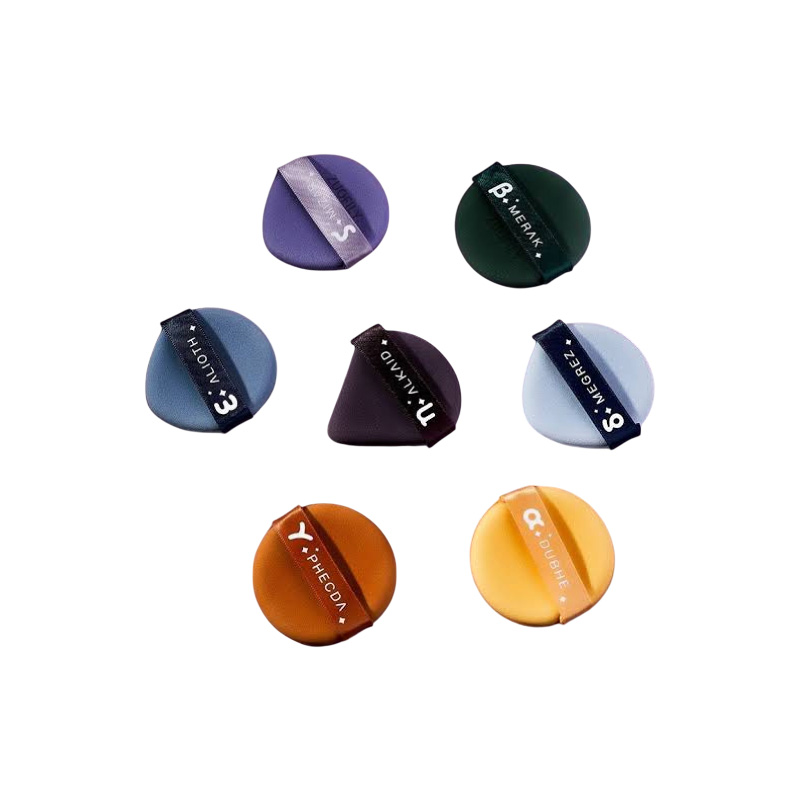 Picture of 7 Pcs/Set Makeup Puff Set Air Cushion Sponge Usable Cosmetic Puff Sponge Cushion Puff- Multicolour