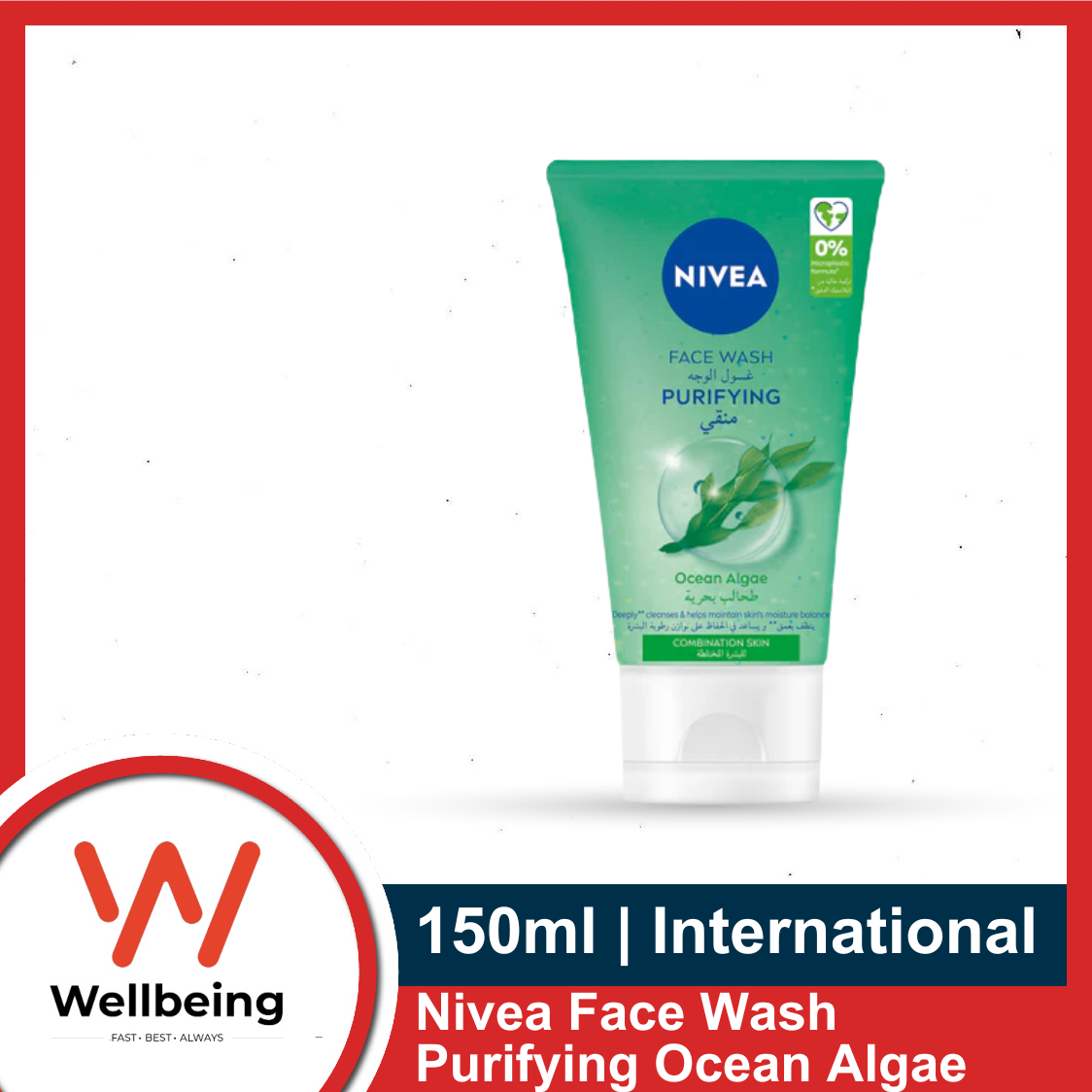 Picture of Nivea Face Wash Purifying Ocean Algae 150ml Facial Cleanser for Combination Skin