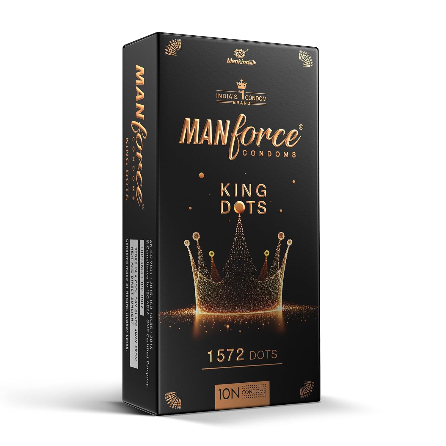 Picture of Manforce King Dots 1572 Extra Dotted Unflavored Condoms 10pcs Pack | India