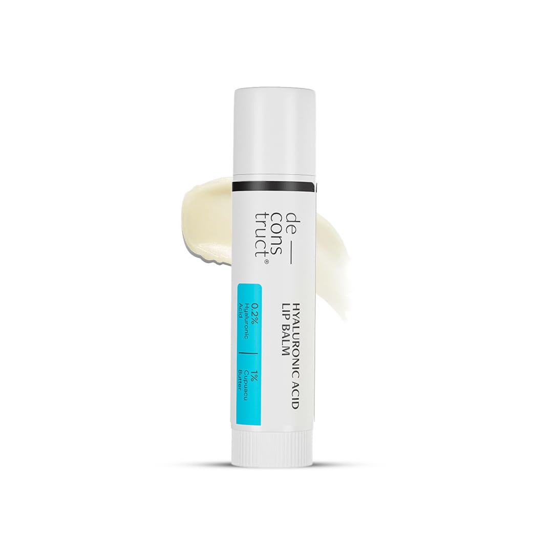 Picture of Deconstruct Hyaluronic Acid Lip Balm With 1% Cupuacu Butter 4gm | For Fuller lips, Dry Lips, Reduces Flakiness | Protects & Nourishes Dry Chapped Lips | Lip Balm For Women & Men | India