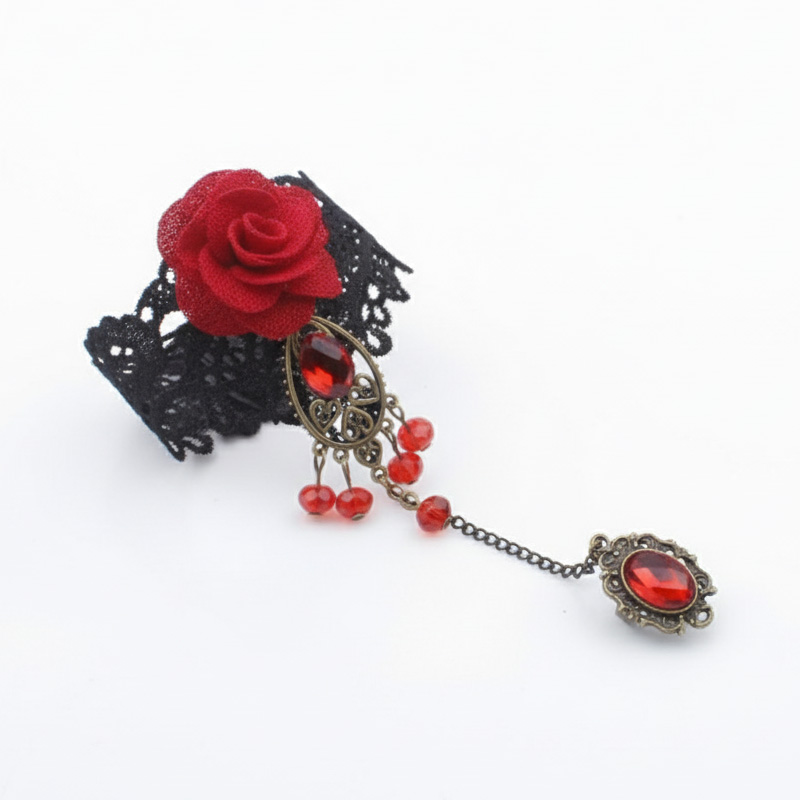 Picture of Party Halloween carnival bracelets lace flower charm bracelet bracelet flower for women's fashion