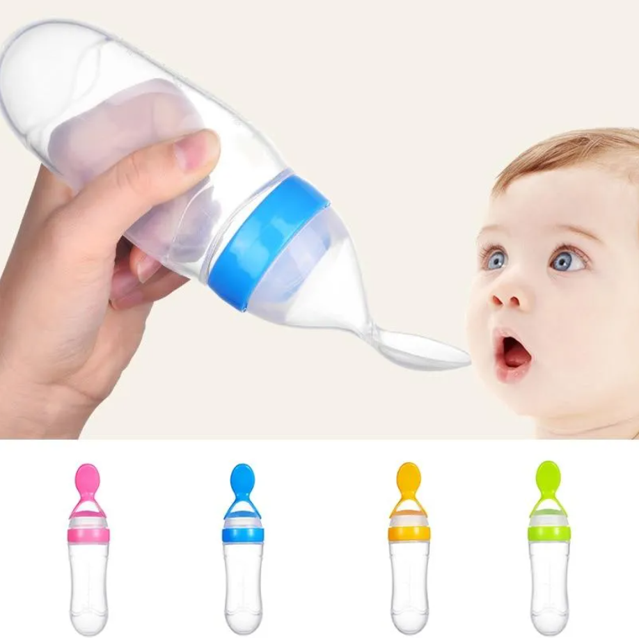 Picture of 1pcs 90ml Silicone Spoon Feeder & 1pcs Fruit Pacifier Chusni Combo Multicolor