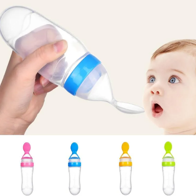 Picture of 1pcs 90ml Silicone Spoon Feeder & 1pcs Fruit Pacifier Chusni Combo Multicolor