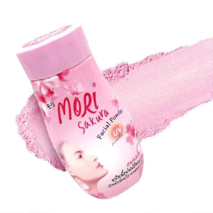 Picture of Mori Sakura Facial Powder With UV Protection 50gm Pink/ Orange | Made in Thailand