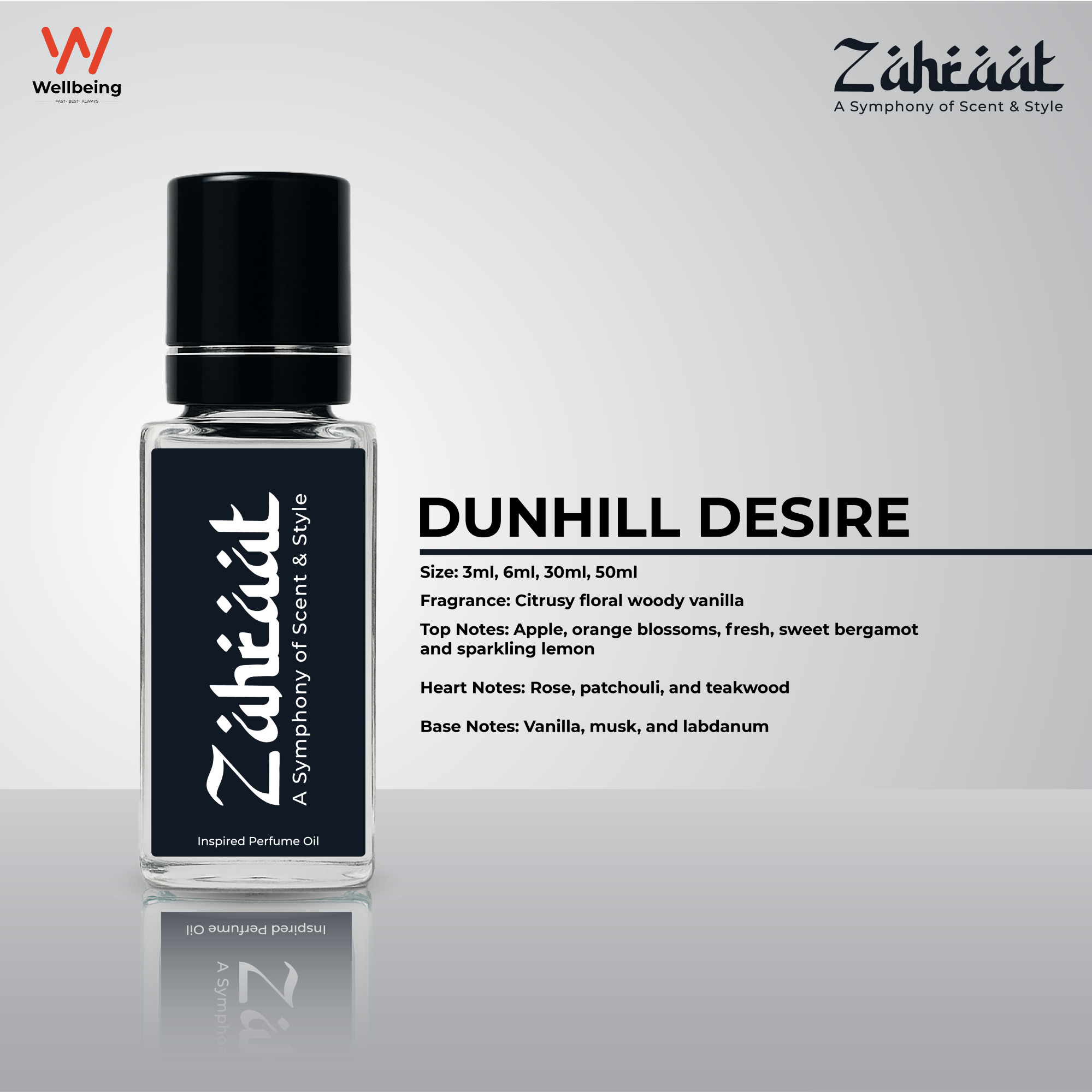 Picture of Zahraat Dunhill Desire Attar/Ator 3ml Long Lasting Halal Perfume Oil