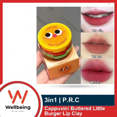 Picture of Cappuvini Buttered Little Burger Lip Clay 3in1 Lip Balm