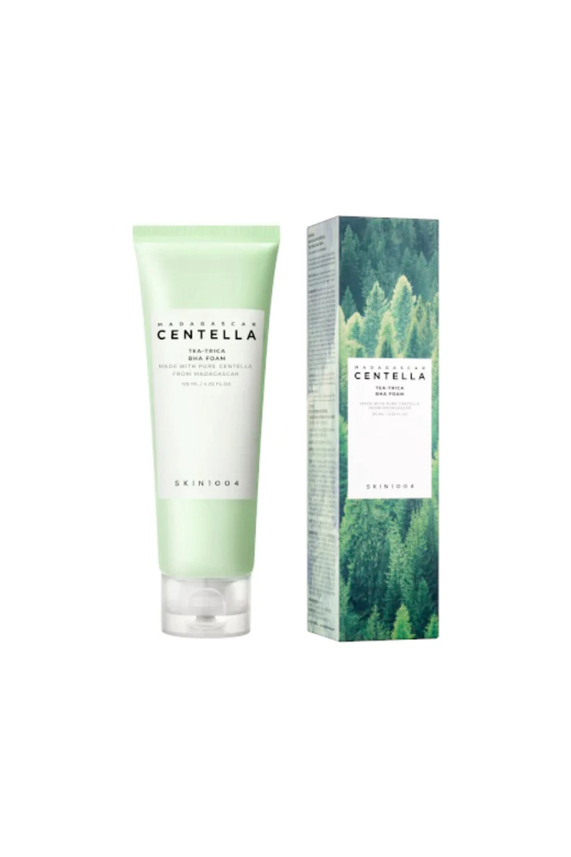Picture of SKIN1004 Madagascar Centella Tea-Trica BHA Foam 125ml, Professional Cleansing Care and Relief to Acne-Prone Skin | Korea