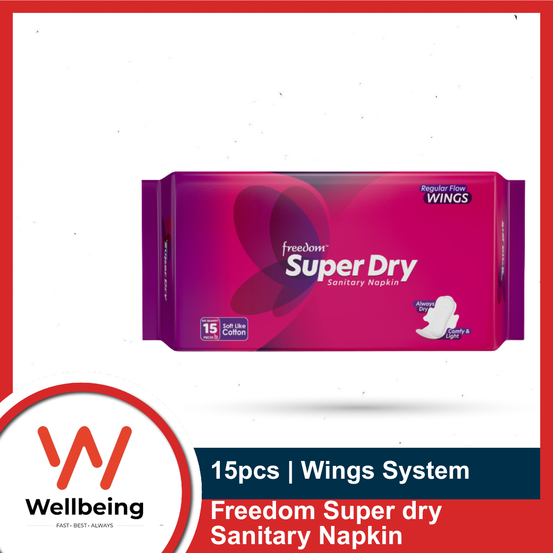 Picture of Freedom Super dry Sanitary Napkin 15 Pads