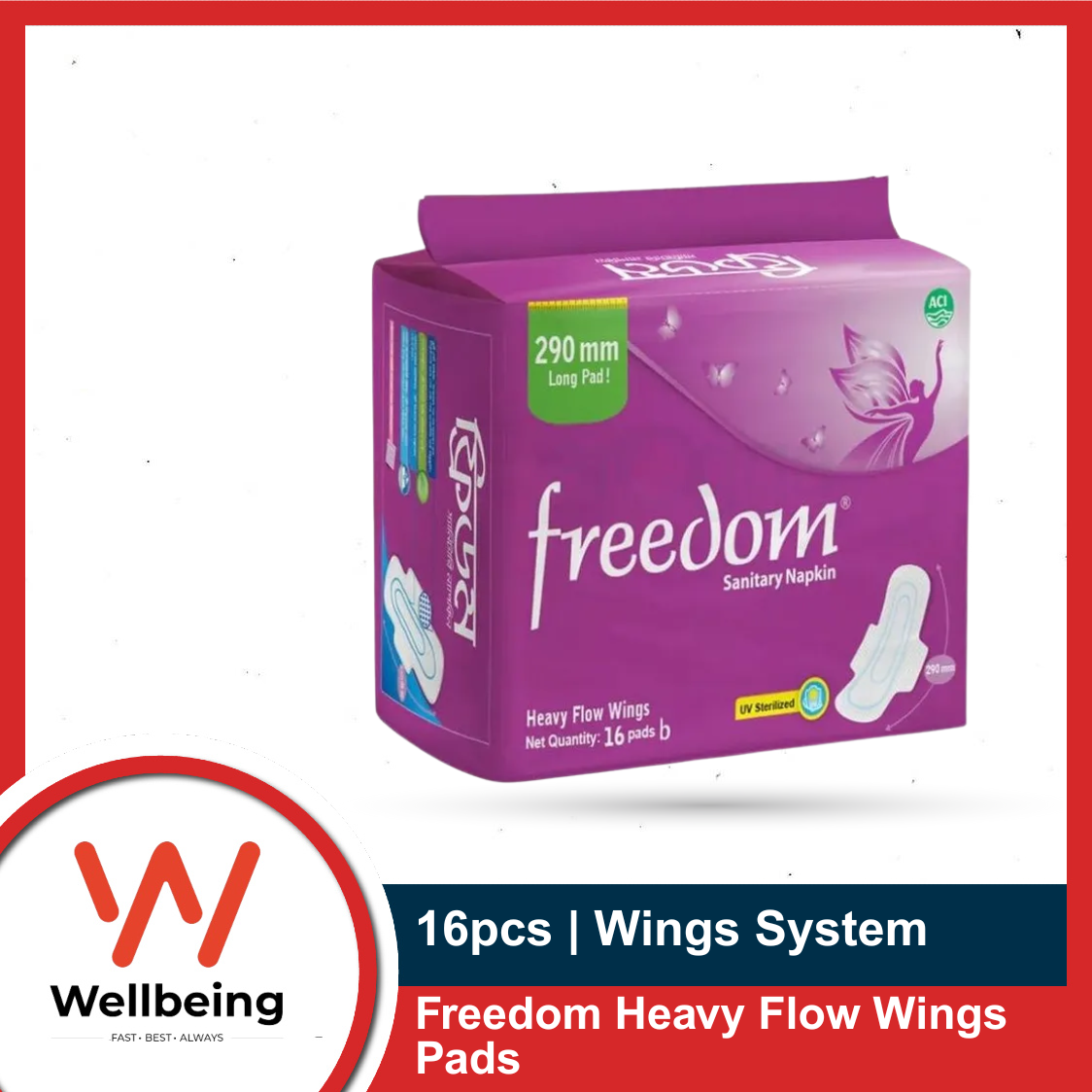 Picture of Freedom Heavy Flow Wings 16 Pads
