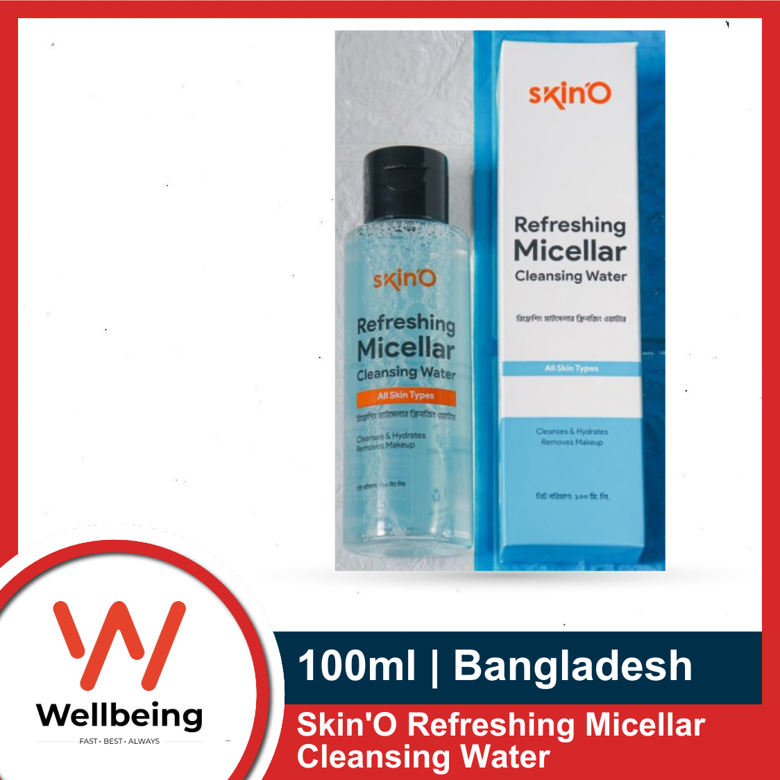 Picture of Skin'O Refreshing Micellar Cleansing Water 100ml | Made in Bangladesh