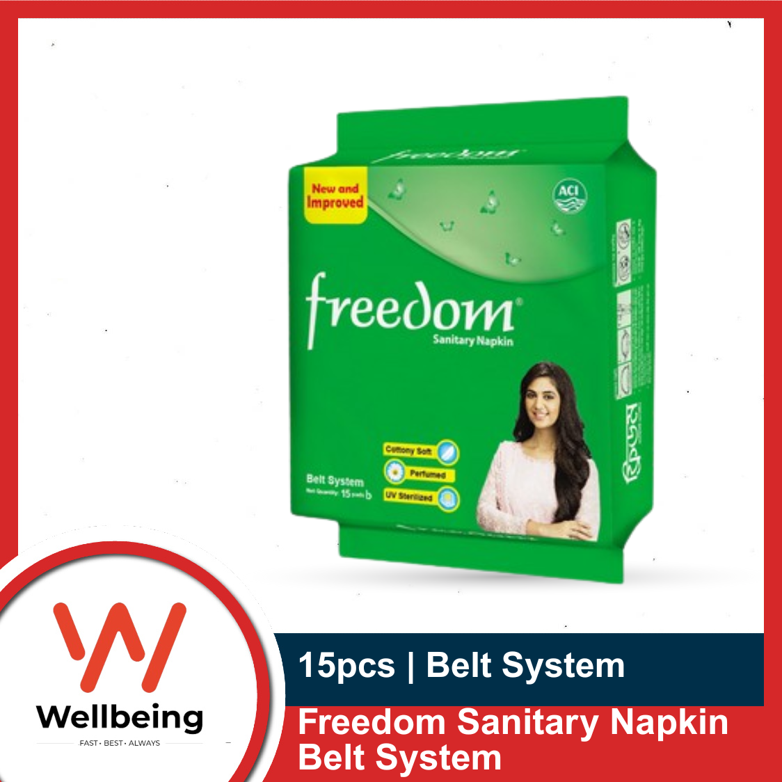 Picture of Freedom Belt System 15 Pads Sanitary Napkin