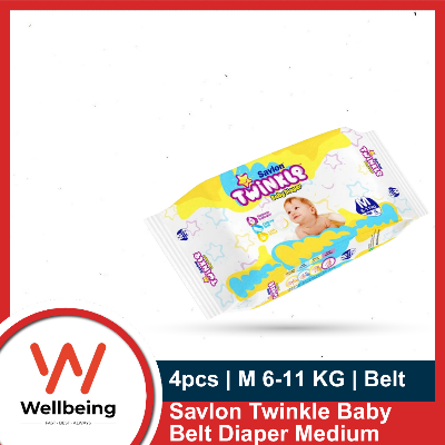 Picture of Savlon Twinkle Baby Belt Diaper Medium 6-11 KG 4pcs