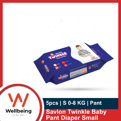 Picture of Savlon Twinkle Baby Pant Diaper Small 0-8 KG 5 pcs