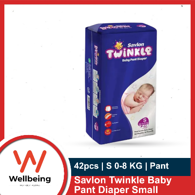 Picture of Savlon Twinkle Baby Pant Diaper Small 0-8 KG 42 pcs