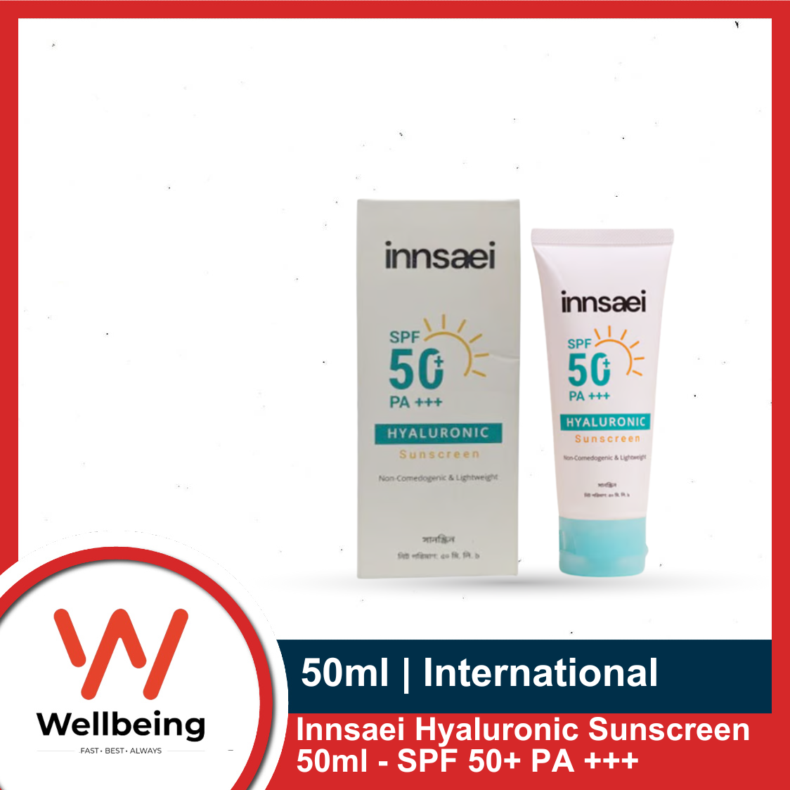 Picture of Innsaei Hyaluronic Sunscreen 50ml - SPF 50+ PA +++