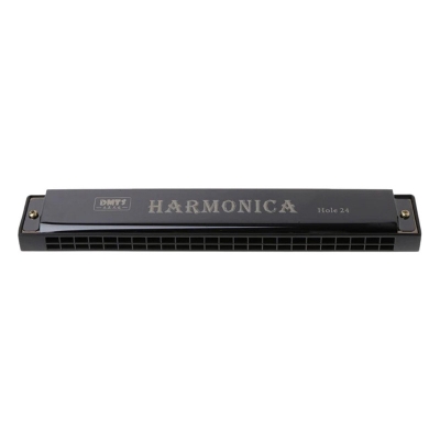 Picture of 24 Hole Key Of C Play Harmonica with White Cover/ Case Tremolo Harmonica Mouth Organ Double Row For Blues Jazz Rock Folk Musical Beginner Instrument
