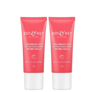 Picture of DOT & KEY Strawberry Dew Strobe Cream 30ml For Face Skin Radiance Cream | Moisturizer & Highlighter For Face | For Dewy Glazed Instant Glow | Boosts Hydration | For All Skin Types | For Women & Men | India