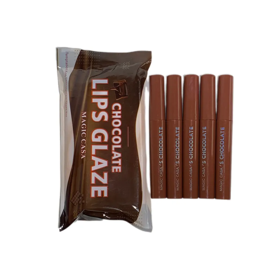 Picture of Magic Casa Five Chocolate Color Lip Glaze Set Matte Matte Non-fading Lipstick 5pcs Set