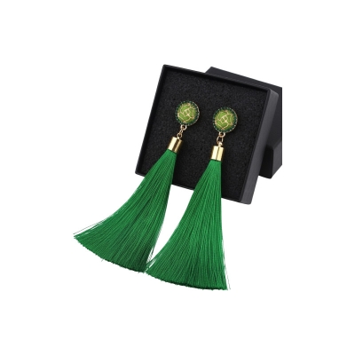 Picture of Fashion Metal Long Fantastic Drop Tassel Earring Set For Women'S Fashion - Ear Ring - Ear Ring - কানের দুল - Earrings For Girls
