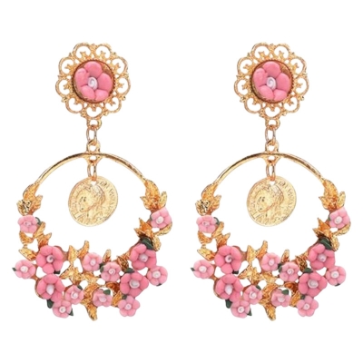Picture of Big size Tassel women peach blossom earrings for women's fashion - Earrings