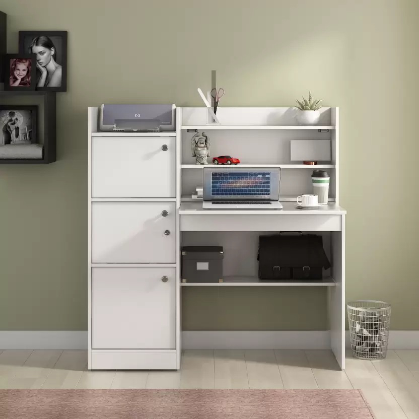 Picture of Modern Reading Table/Study Desk/Laptop Desk With Three Large Storage And Lock - Organize Your Workstation Effectively