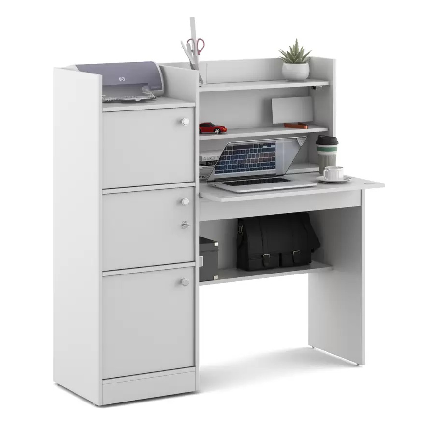 Picture of Modern Reading Table/Study Desk/Laptop Desk With Three Large Storage And Lock - Organize Your Workstation Effectively