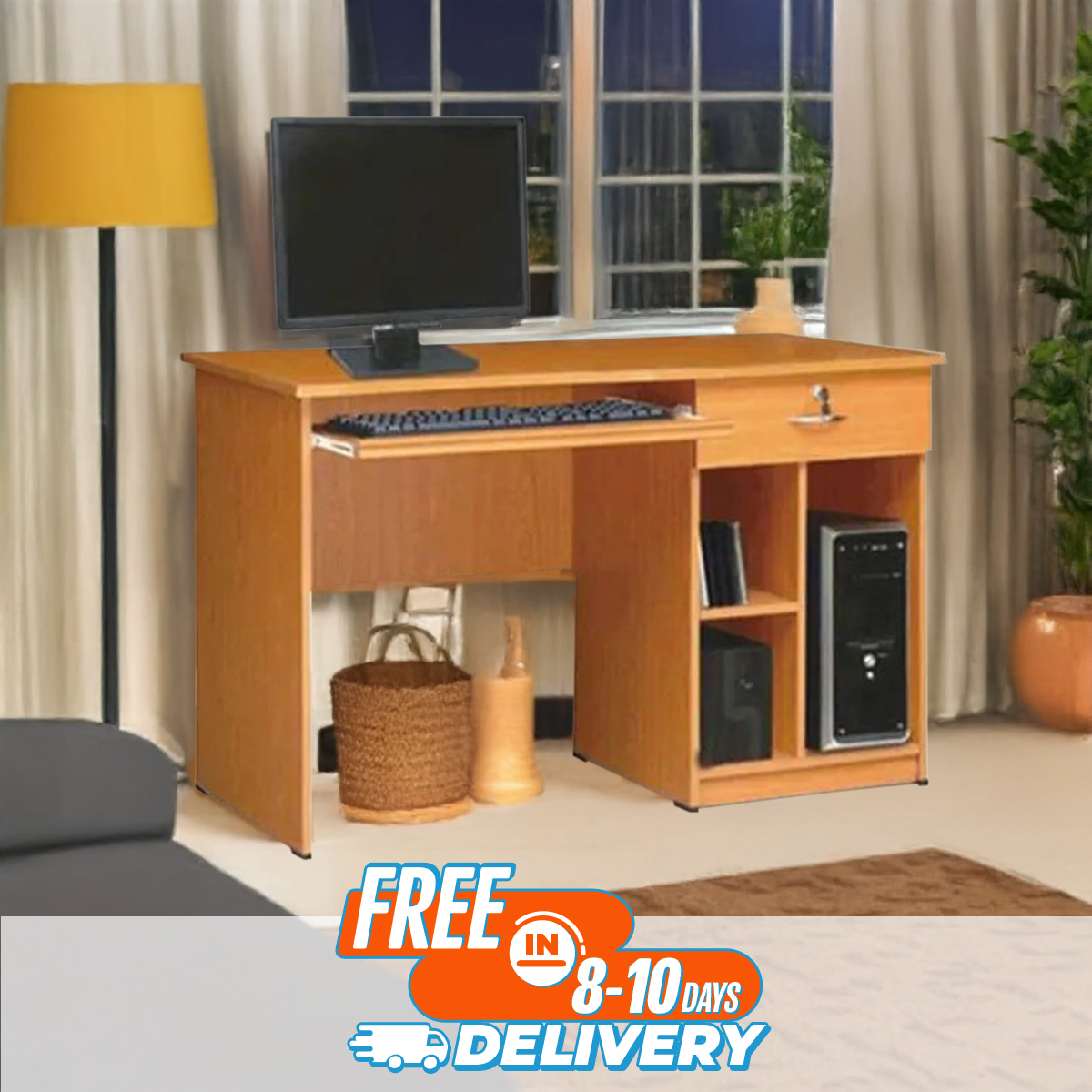 Picture of Newfangled - Computer Table with Multiple Storage for Home Office - Best Quality Furniture - Furniture & Decor - Modern and Trendy