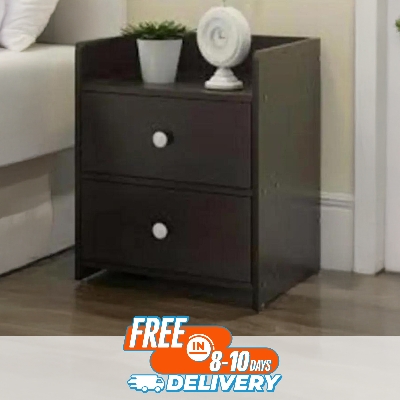 Picture of Progressive - Bed Side Table with Two Large Drawer Size- L16 + W16 + H24 Inch by Best Quality Furniture - Furniture & Decor
