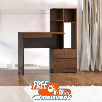 Picture of High Quality Computer Table | Study Table | Reading Table | Laptop Table with Two Drawes & Shelves Storage by Best Quality Furniture