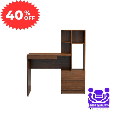 Picture of High Quality Computer Table | Study Table | Reading Table | Laptop Table with Two Drawes & Shelves Storage by Best Quality Furniture