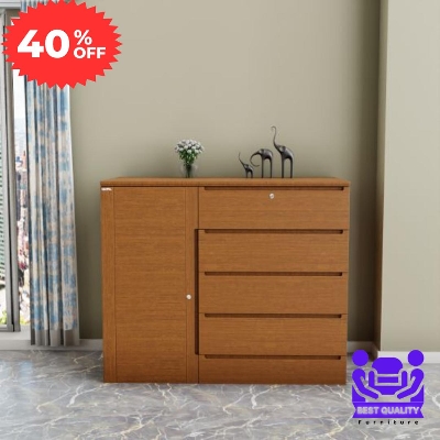 Picture of Modern Wardrobe with Five Drawers & Large Cabinet Drawer | Bedroom Furniture by Best Quality Furniture - Minimalistic Sophistication