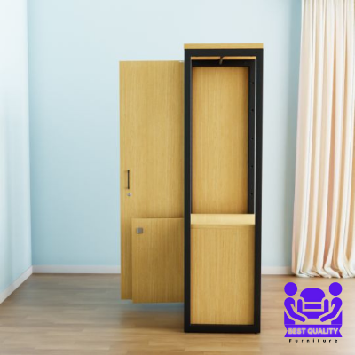 Picture of Newfangled - Single Door Wardrobe with Large Cabinet & Cloth Stand by Best Quality Furniture - Furniture & Decor - Modern and Trendy