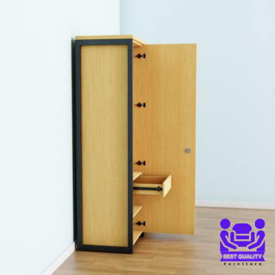 Picture of Newfangled - Single Door Wardrobe with Large Cabinet & Cloth Stand by Best Quality Furniture - Furniture & Decor - Modern and Trendy
