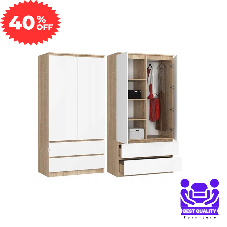 Picture of Indispensable - Best Quality Furniture Modern & Contemporary style 2 Door with 2 Drawer Almira / Wardrobe - Furniture & Decor