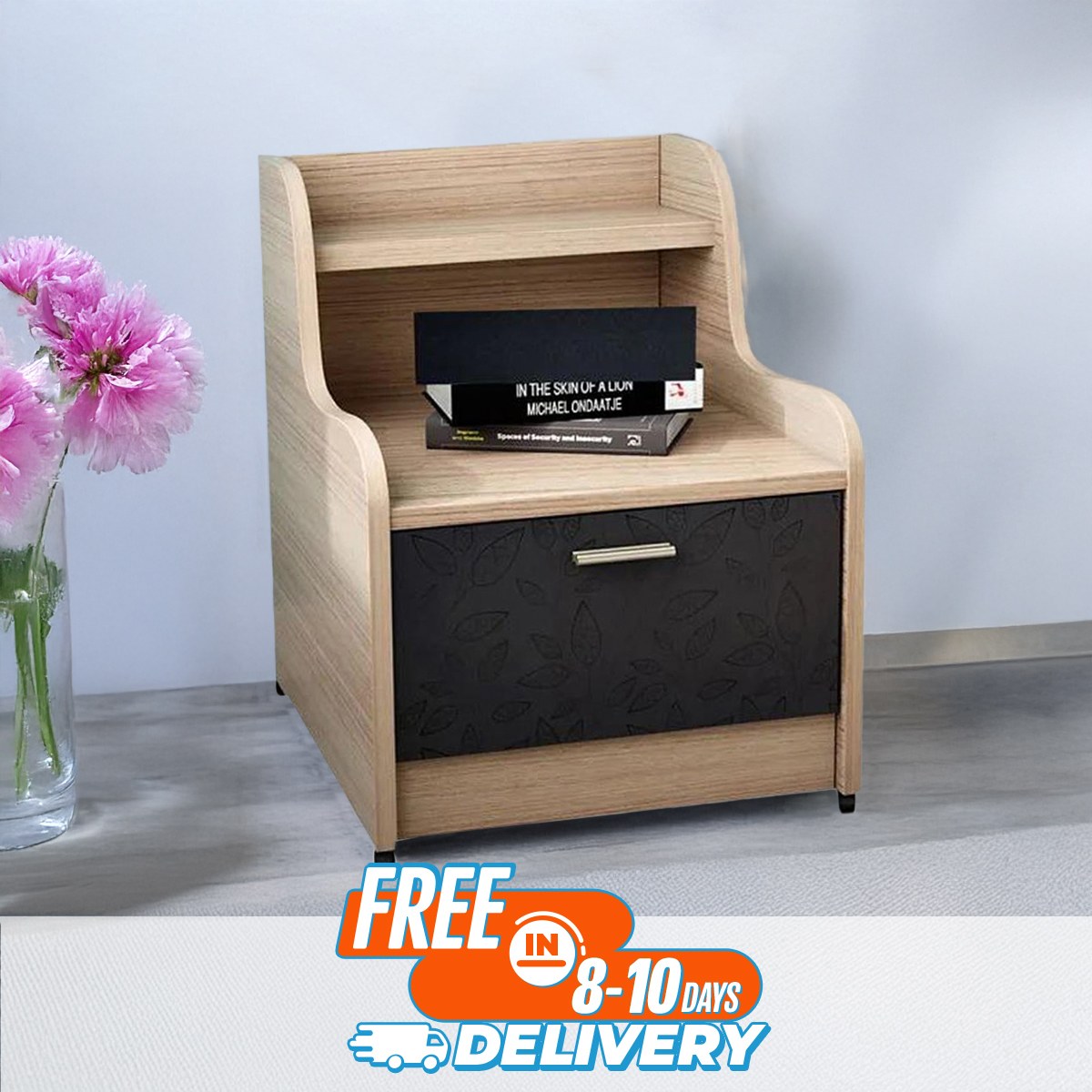 Picture of Highly Vital - Best Quality Furniture Bed Side Table with Two Large Drawer Size- L16 + W16 + H24 Inch - Furniture & Decor