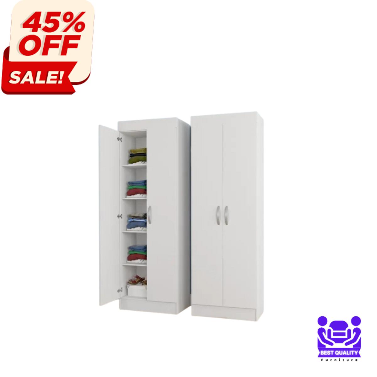 Picture of Progressive - Modern 2 Doors Almirah with Inner Storage Shelves by Best Quality Furniture - Furniture & Decor - Modern and Trendy