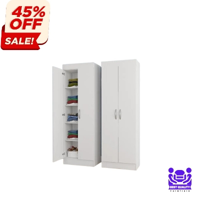Picture of Progressive - Modern 2 Doors Almirah with Inner Storage Shelves by Best Quality Furniture - Furniture & Decor - Modern and Trendy