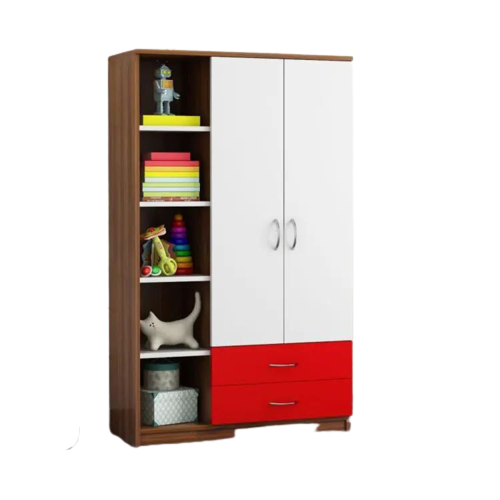 Picture of Quirky Finds - Premium Design Luxury Pull out Almirah with 2 Drawer and 1open Shelf for Book or Display Unit/ Cloth Hanger Storage