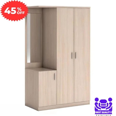 Picture of Modern Design Dresser Almirah with Clothe Storage Shelf & Locker Drawer / Dreeing Mirror Almari /Melamine Board Cloth Storage Wardrobe