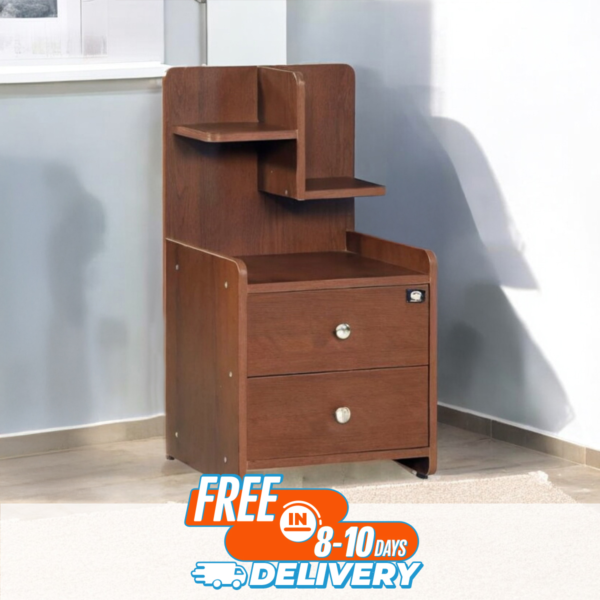 Picture of High Quality Bed Side Table | Shelf Storage with Drawers ( Colour : Antique) - Best Quality Furniture - Minimalistic Sophistication