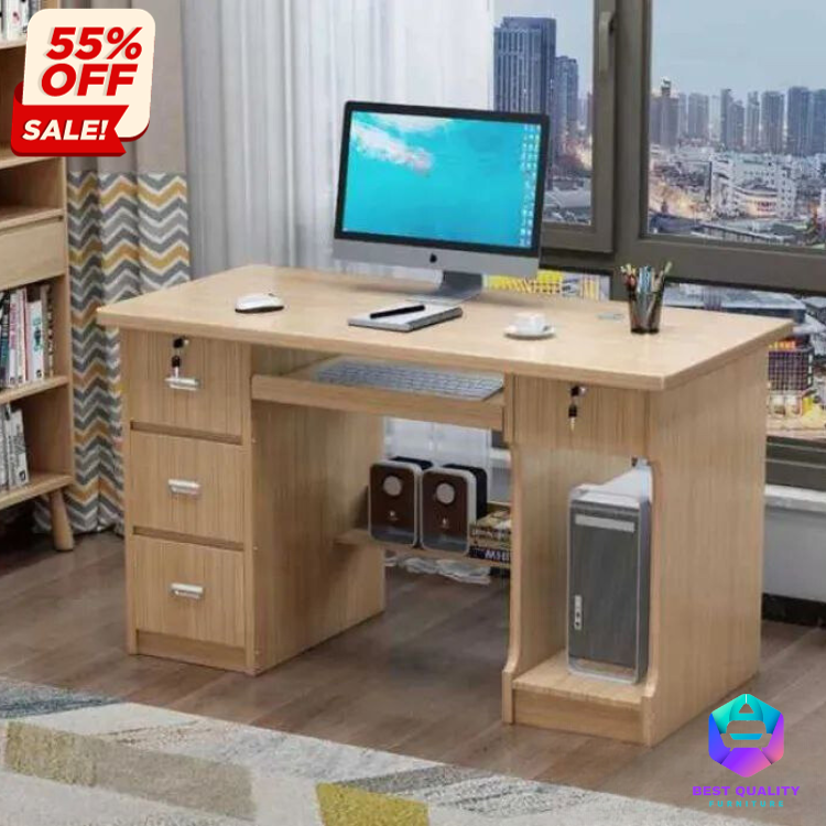 Picture of Modern Office Table With File Shelf Workstation - Versatile And Functional Workspace Solution