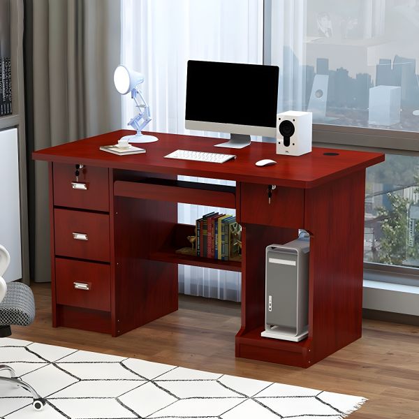 Picture of Modern Office Table With File Shelf Workstation - Versatile And Functional Workspace Solution